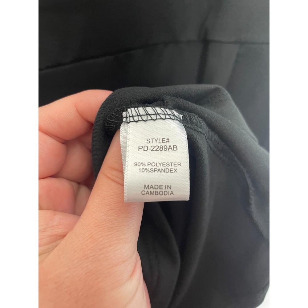 Zenana Smooth Talker Tie-Waist Dress Black Short Sleeve Pockets Stretchy - Picture 14 of 16